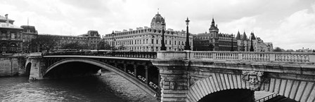 Pont Notre-Dame over Seine River, Palais de Justice, La Conciergerie, Paris, France by Panoramic Images art print