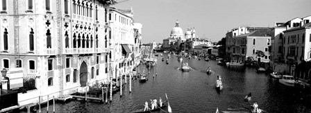 High angle view of gondolas in a canal, Grand Canal, Venice, Italy by Panoramic Images art print