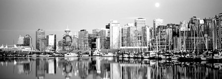 Vancouver, British Columbia, Canada (black &amp; white) by Panoramic Images art print