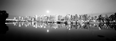 Vancouver Skyline, British Columbia, Canada BW by Panoramic Images art print