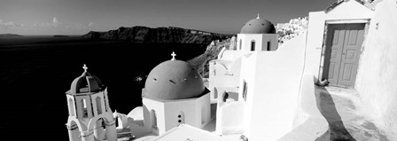 Church in a city, Santorini, Greece by Panoramic Images art print