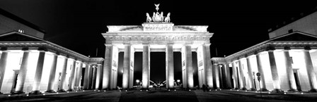 Brandenburg Gate at night, Berlin, Germany by Panoramic Images art print