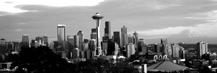 City viewed from Queen Anne Hill, Space Needle, Seattle, Washington State by Panoramic Images art print