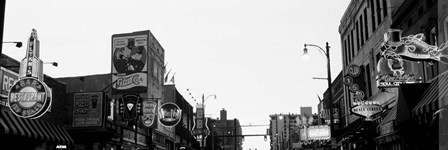 Buildings in a city at dusk, Beale Street, Memphis, Tennessee by Panoramic Images art print
