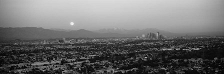 Buildings in a city, Hollywood, San Gabriel Mountains, City Of Los Angeles, California by Panoramic Images art print
