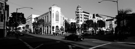 Car moving on the street, Rodeo Drive, Beverly Hills, California by Panoramic Images art print