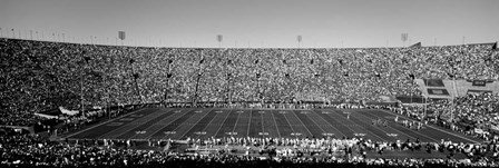 Football stadium full of spectators, Los Angeles Memorial Coliseum, California by Panoramic Images art print