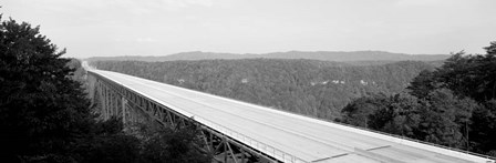 West Virginia, Route 19, High angle view of New River Gorge Bridge by Panoramic Images art print