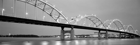 Bridge over a river, Centennial Bridge, Davenport, Iowa by Panoramic Images art print