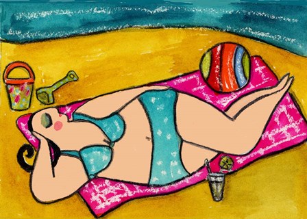 Big Diva At The Beach by Wyanne art print