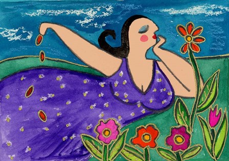 Big Diva He Loves Me He Loves Me Not by Wyanne art print