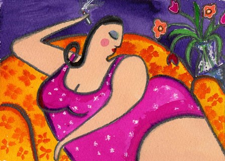 Big Diva Smoking by Wyanne art print