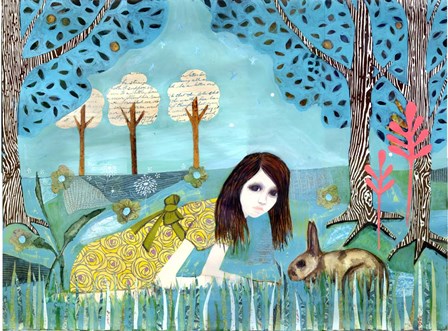 Big Eyed Girl Dreamstate by Wyanne art print