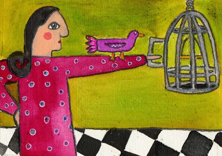 Into The Cage You Go by Wyanne art print