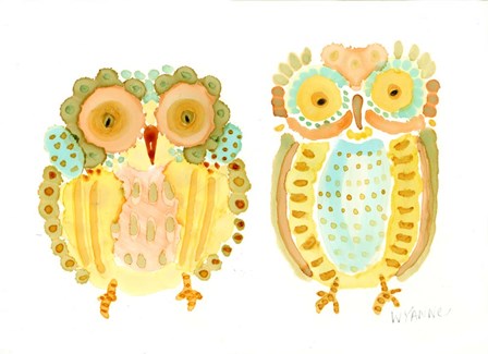 Baby Owls by Wyanne art print