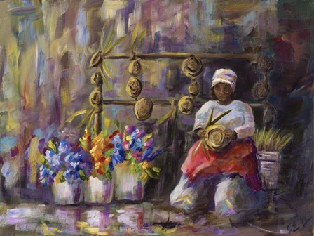 Charleston, SC Basket Lady by Sarah Davis art print