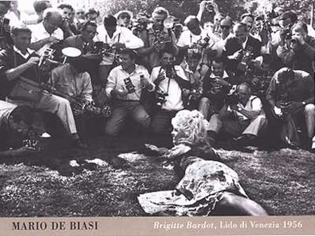 Brigitte Bardot Lido di Venezia 1956 by Mario De Biasi art print