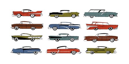Retro Cars by Symposium Design art print