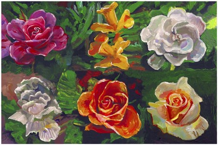 6 Flowers by Howie Green art print