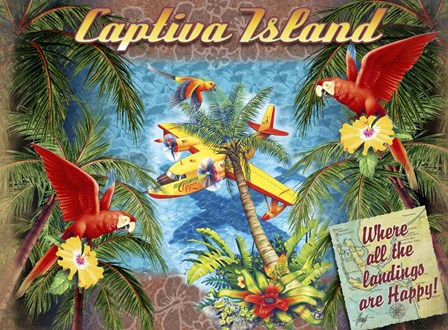 Parrot Palm Clipper by James Mazzotta art print