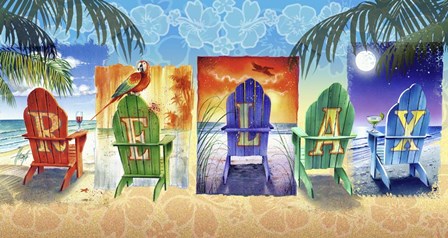 Relax Chairs by James Mazzotta art print