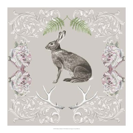 Hare &amp; Antlers I by Naomi McCavitt art print
