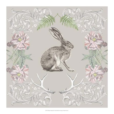 Hare &amp; Antlers II by Naomi McCavitt art print