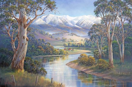 Autumn Snow - Murray Valley by John Bradley art print