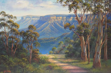 Blue Mountains Bushwalk by John Bradley art print