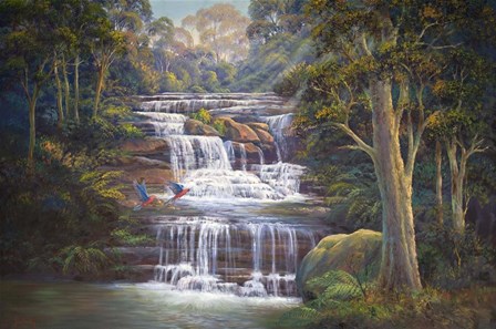 Queen's Cascades by John Bradley art print
