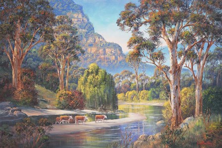 Wollondilly Autumn by John Bradley art print