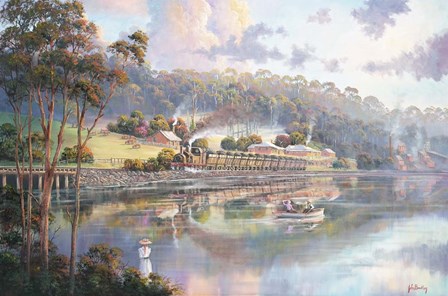 Early Days - Glenrock Lagoon by John Bradley art print