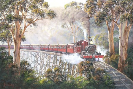 Misty Morning - Belgrave by John Bradley art print