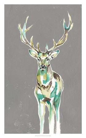Solitary Deer II by Jennifer Goldberger art print
