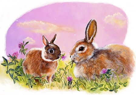 Evening Clover Meal by Judy Mastrangelo art print