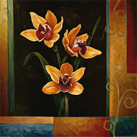 Yellow Orchids by Jill Deveraux art print