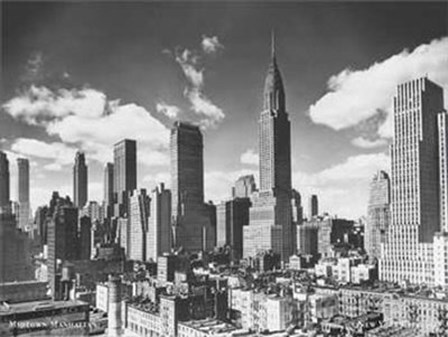 Midtown Manhattan, NYC, c.1939 art print