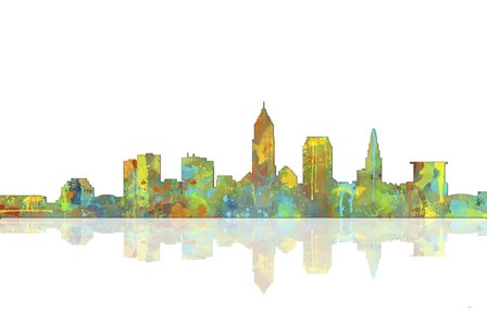 Cleveland Ohio Skyline 1 by Marlene Watson art print
