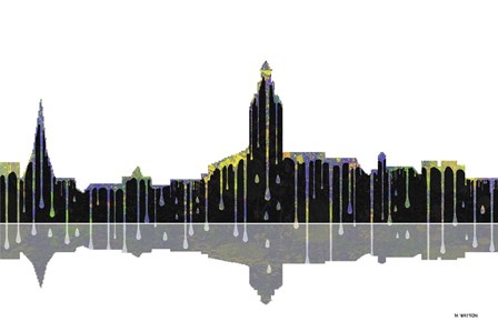 Annapolis Maryland Skyline BW 1 by Marlene Watson art print