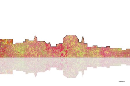 Augusta Maine Skyline 1 by Marlene Watson art print