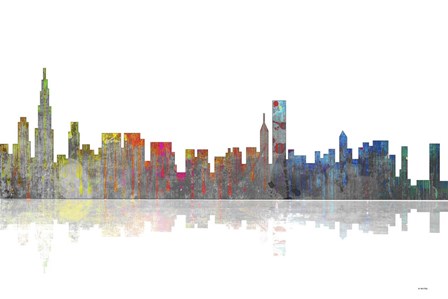 Chicago Illinois Skyline BW 1 by Marlene Watson art print