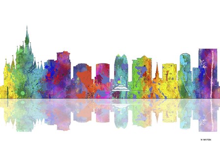 Orlando Florida Skyline 1 by Marlene Watson art print