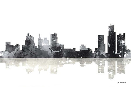 Boston Mass Skyline BG 1 by Marlene Watson art print