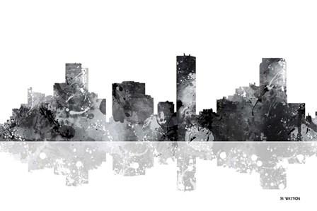Denver Colorado Skyline BG 1 by Marlene Watson art print