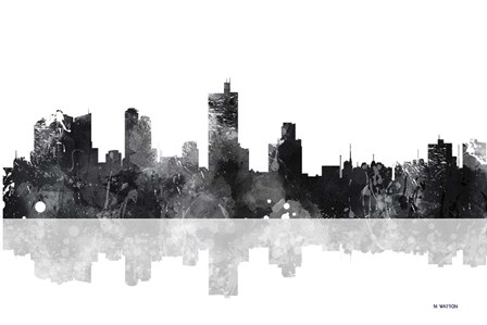 Fort Worth Texas Skyline BG 1 by Marlene Watson art print