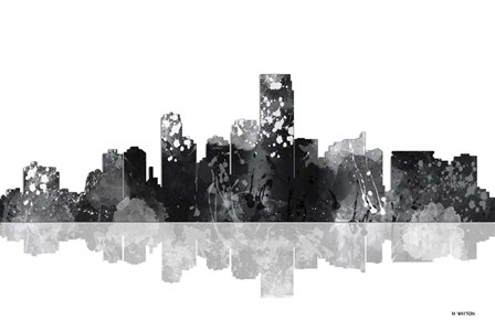 Jersey City New Jersey Skyline BG 1 by Marlene Watson art print