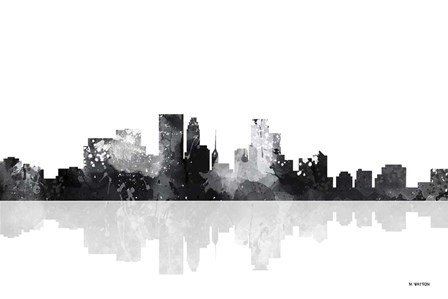 Minneapolis Minnesota Skyline BG 1 by Marlene Watson art print