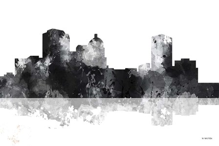 Montgomery Alabama Skyline BG 1 by Marlene Watson art print