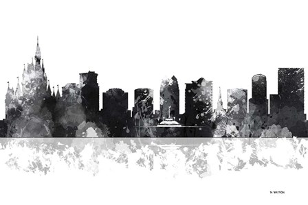 Orlando Florida Skyline BG 1 by Marlene Watson art print