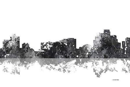 Reno Nevada Skyline BG 1 by Marlene Watson art print
